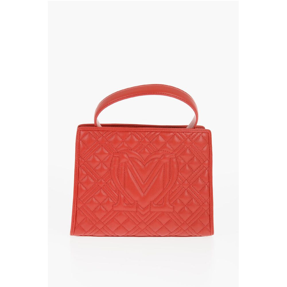 Moschino LOVE Quilted Faux Leather Bag with Removable Shoulder Strap - Image 2