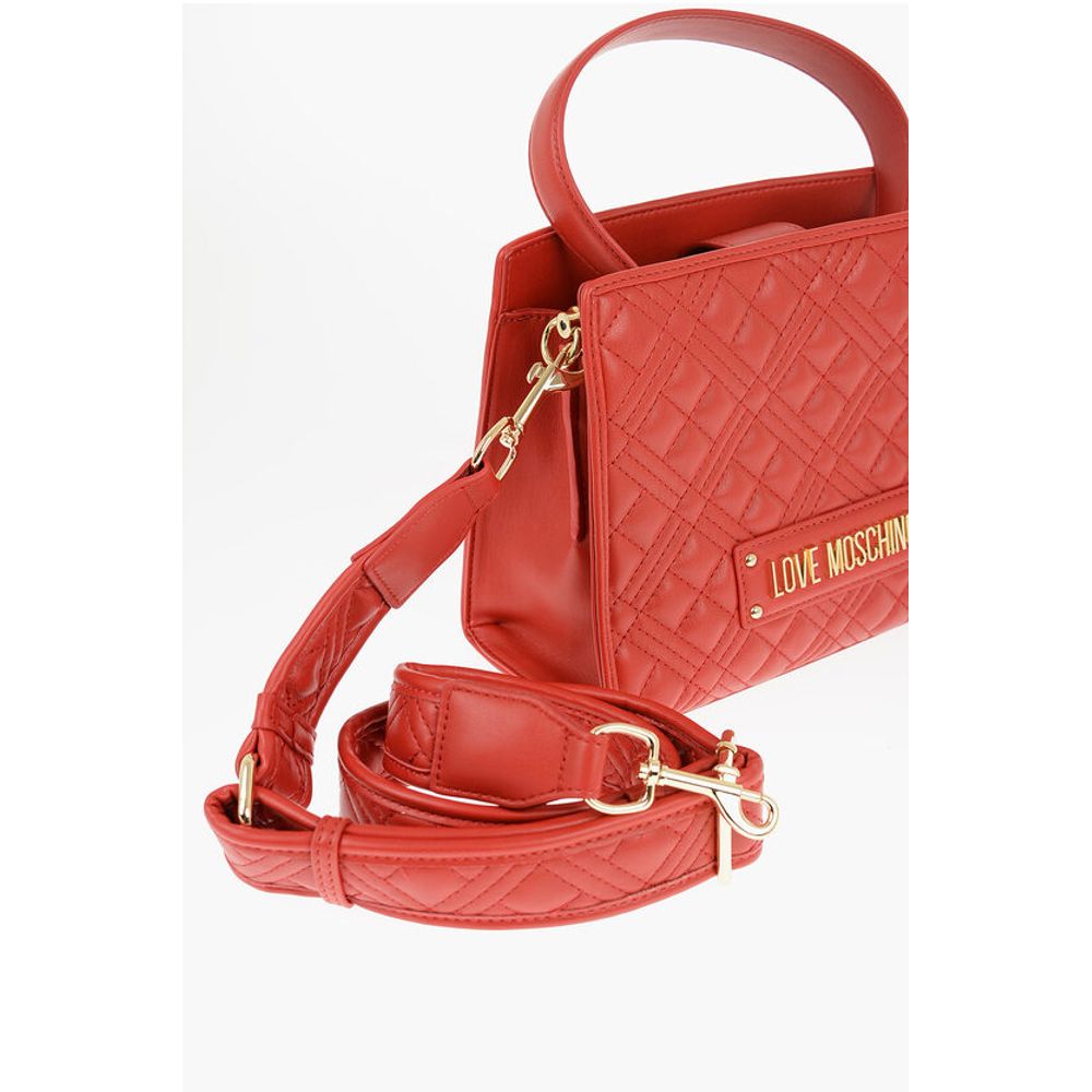 Moschino LOVE Quilted Faux Leather Bag with Removable Shoulder Strap - Image 3