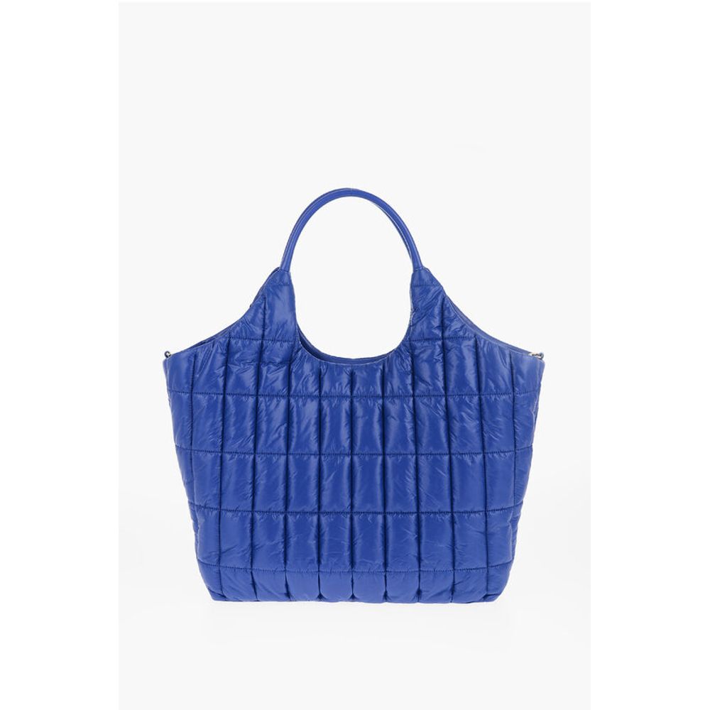Moschino LOVE Quilted Nylon Tote Bag with Faux Leather Trims - Image 3
