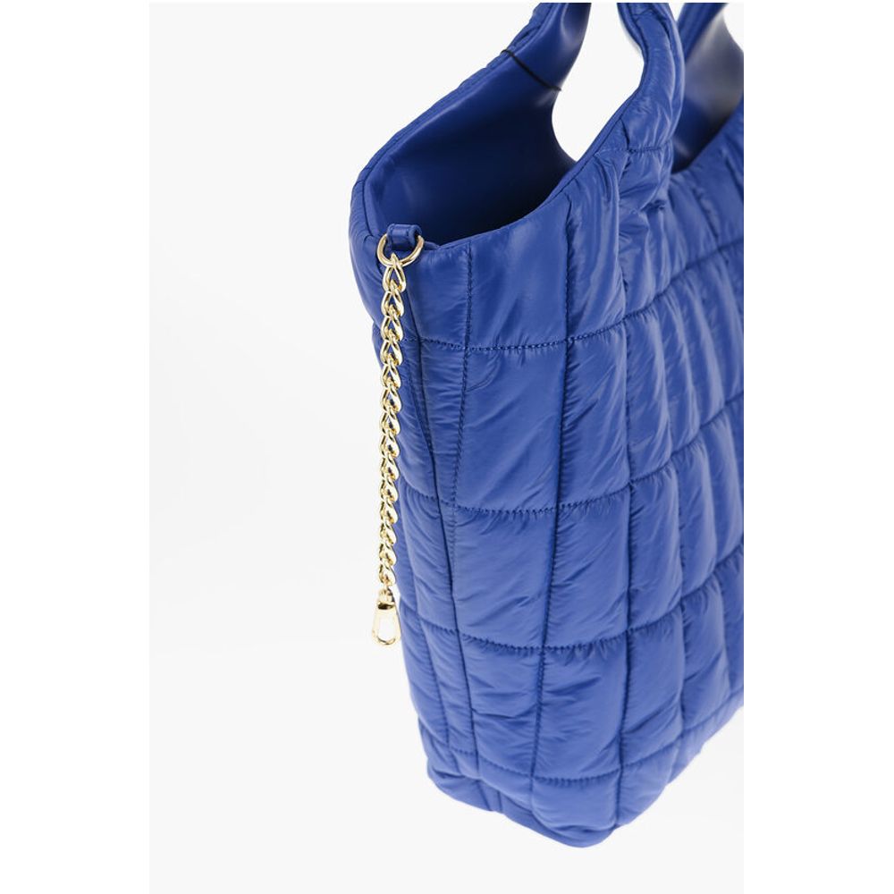 Moschino LOVE Quilted Nylon Tote Bag with Faux Leather Trims - Image 4