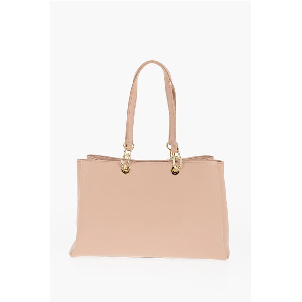 Moschino LOVE Faux Leather Tote Bag with Golden Logo - Image 3