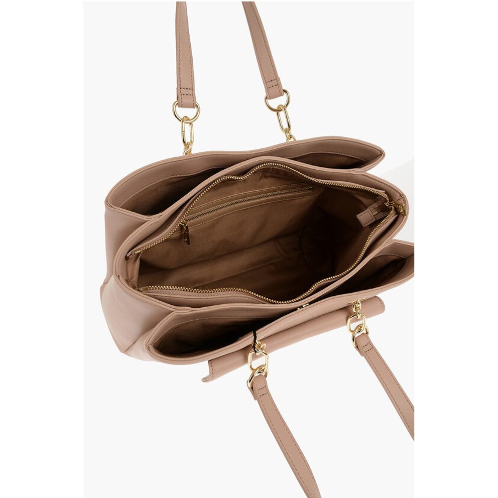 Moschino LOVE Faux Leather Tote Bag with Golden Logo - Image 4