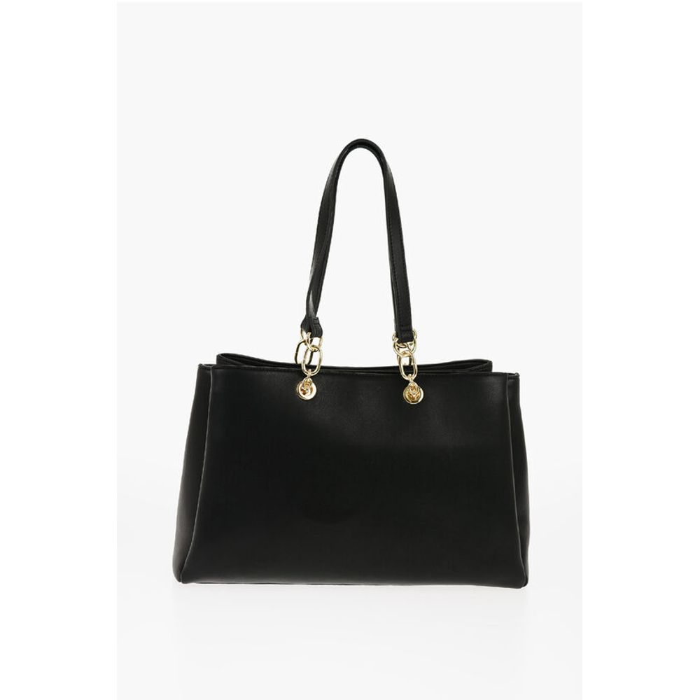 Moschino LOVE Faux Leather Tote Bag with Golden Logo - Image 3