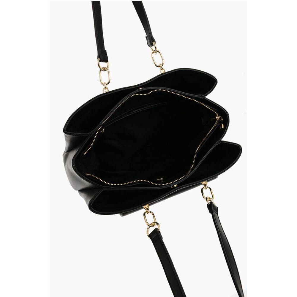 Moschino LOVE Faux Leather Tote Bag with Golden Logo - Image 5