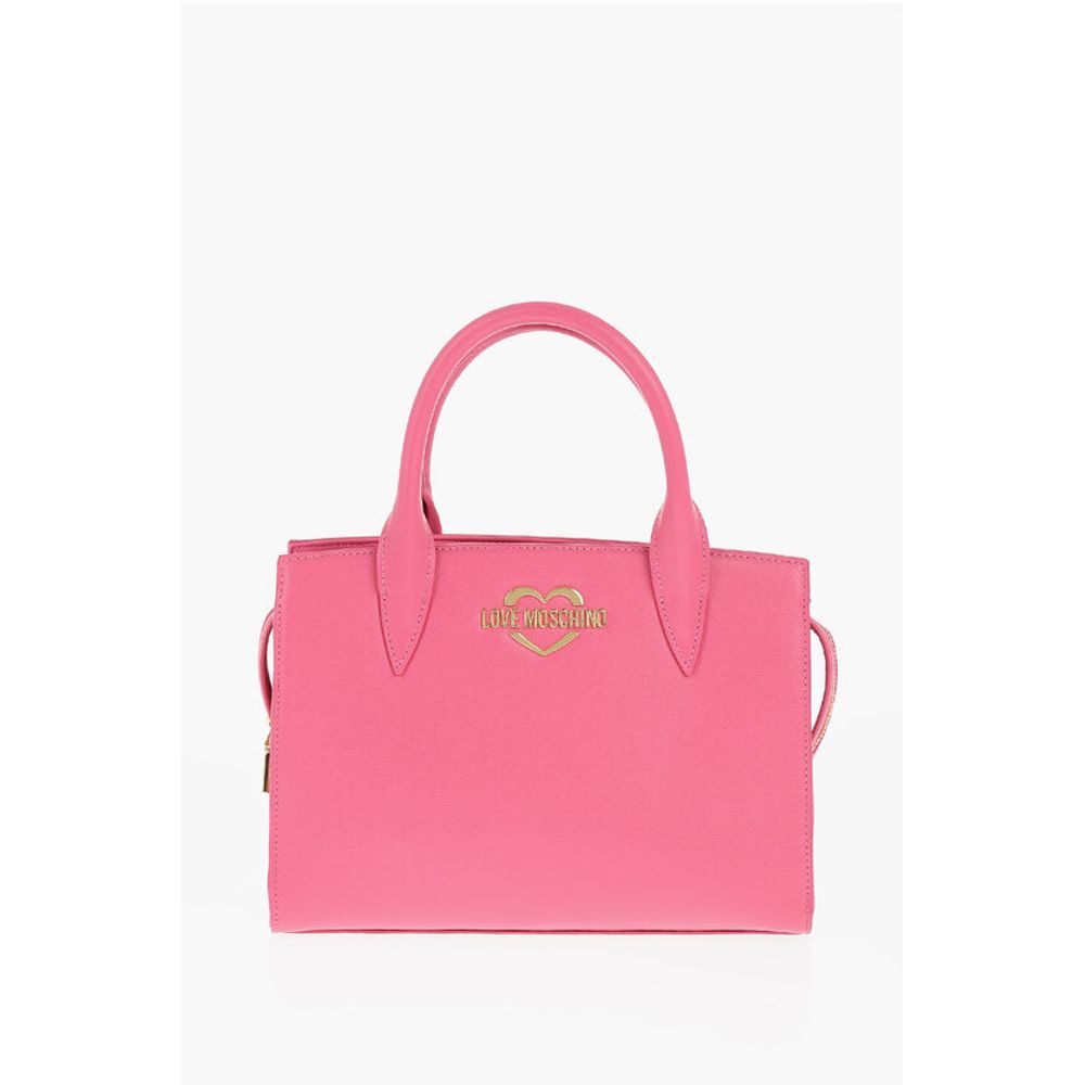 Moschino LOVE Solid Color Tote Bag with Golden Logo