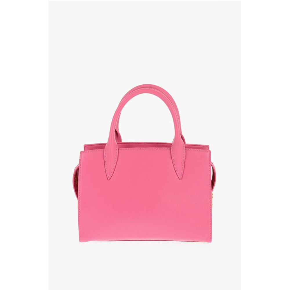 Moschino LOVE Solid Color Tote Bag with Golden Logo - Image 2