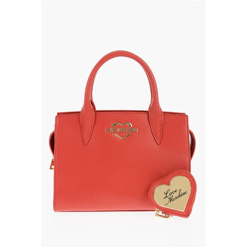 Moschino LOVE Solid Color Tote Bag with Golden Logo