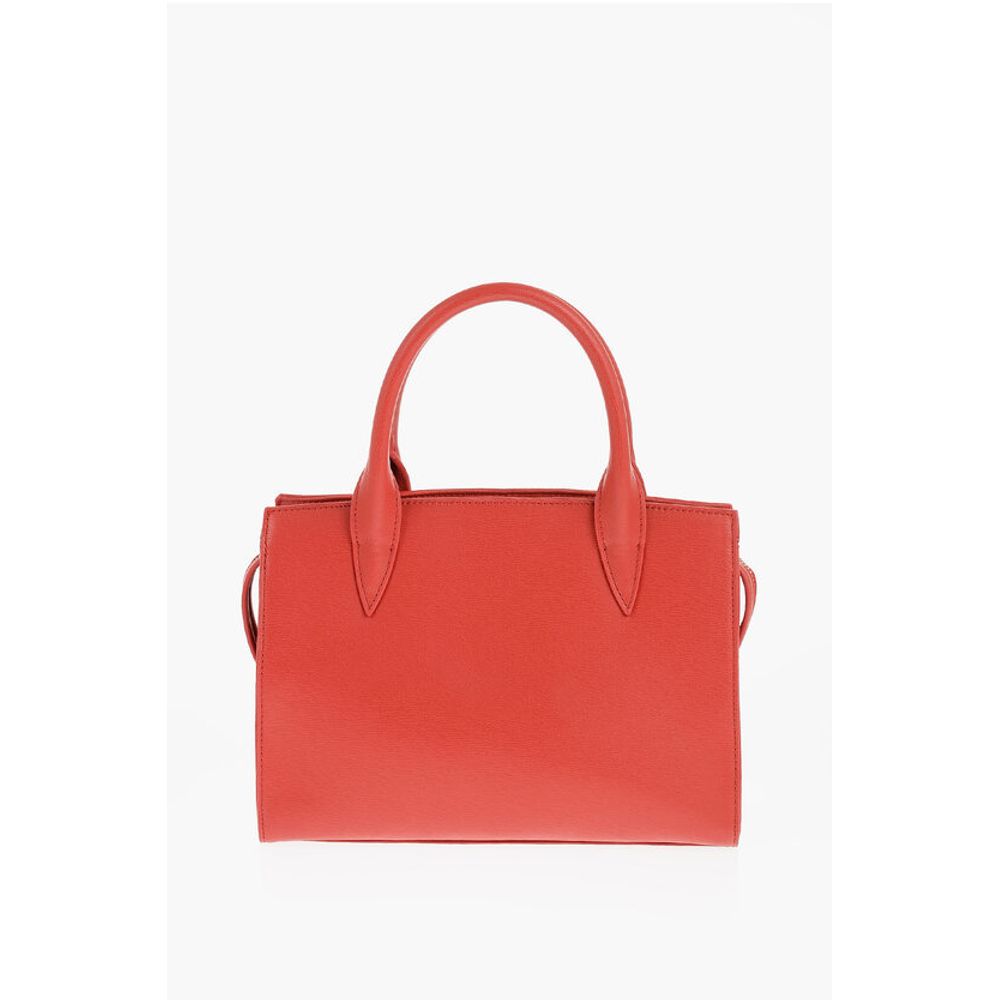 Moschino LOVE Solid Color Tote Bag with Golden Logo - Image 3