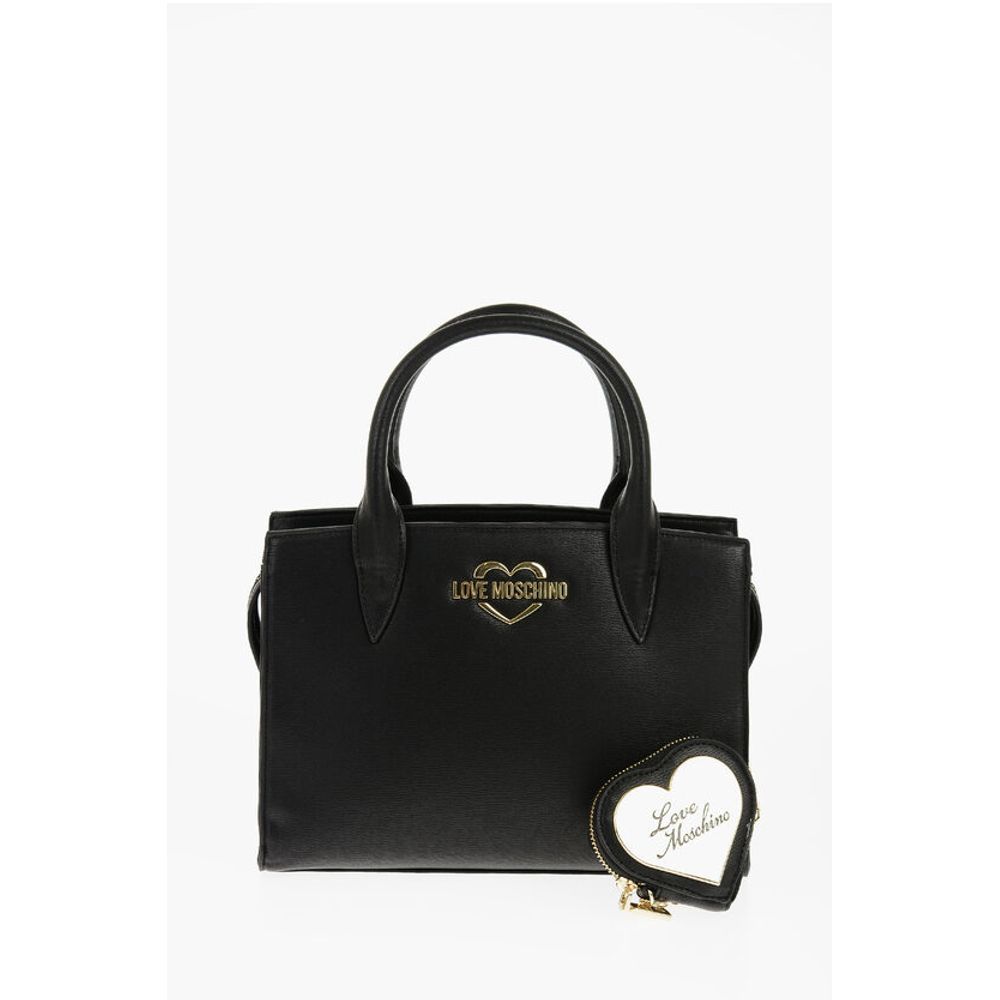 Moschino LOVE Solid Color Tote Bag with Golden Logo