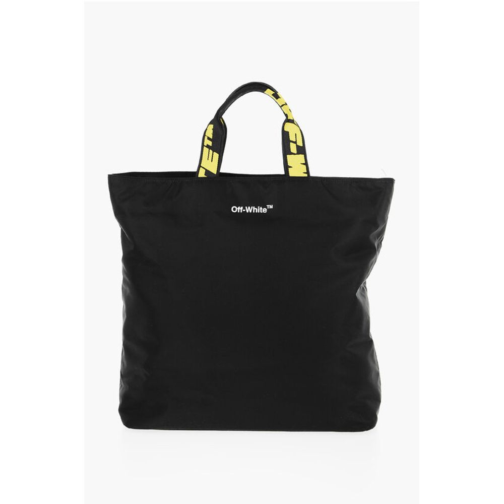 Off-White Nylon HARDCORE Tote Bag with Logoed Handles