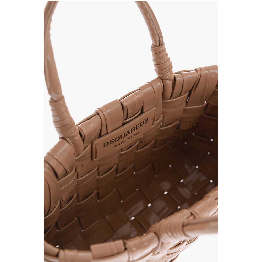 Dsquared² Glossy Handbag with Braided Design - Image 3