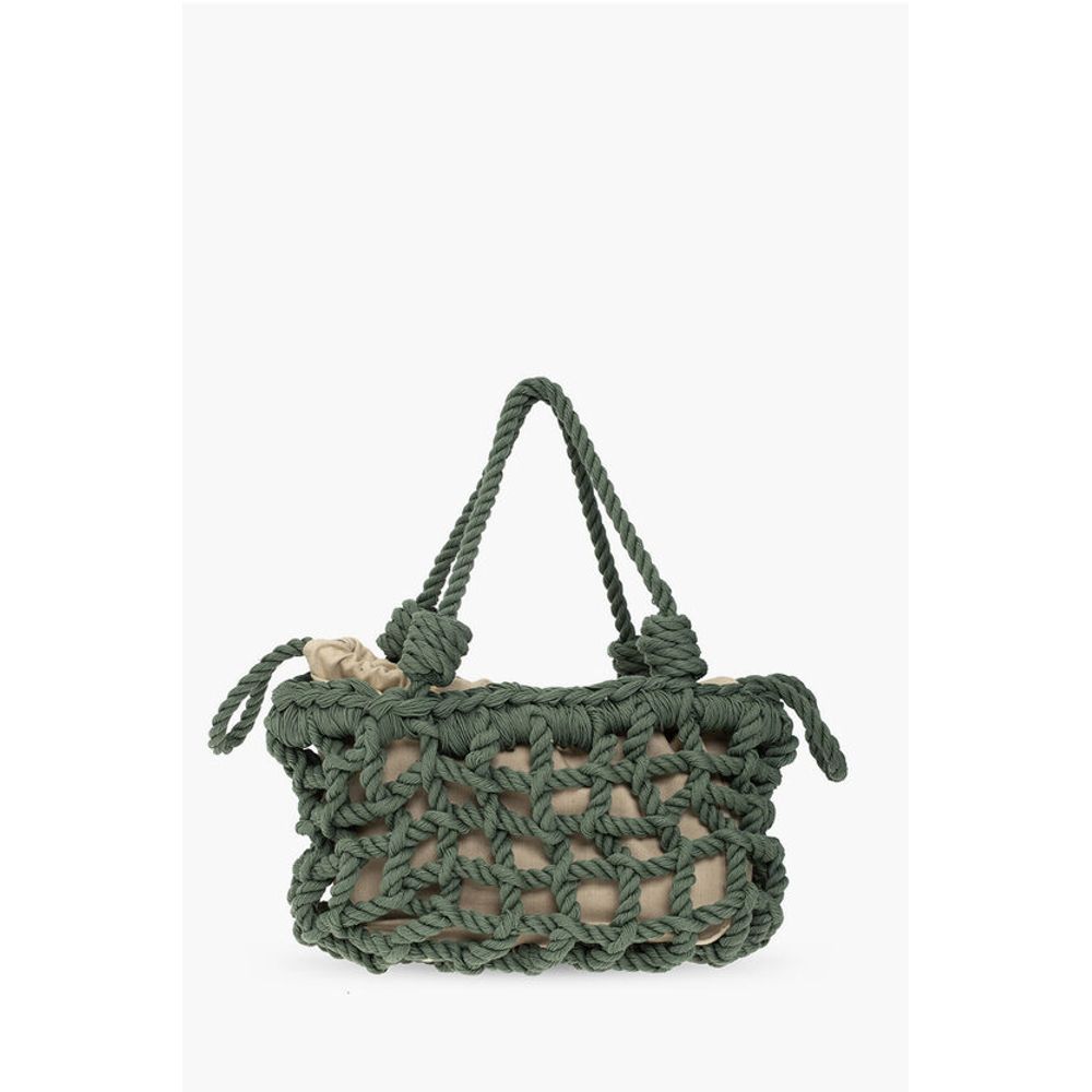 Dsquared² Solid Color Bag with Braided Design and Removable Inner Pouc - Image 2