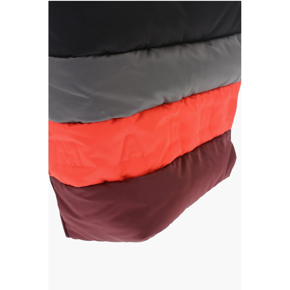 Marni Color Block Leather and Fabric Tote Bag - Image 4