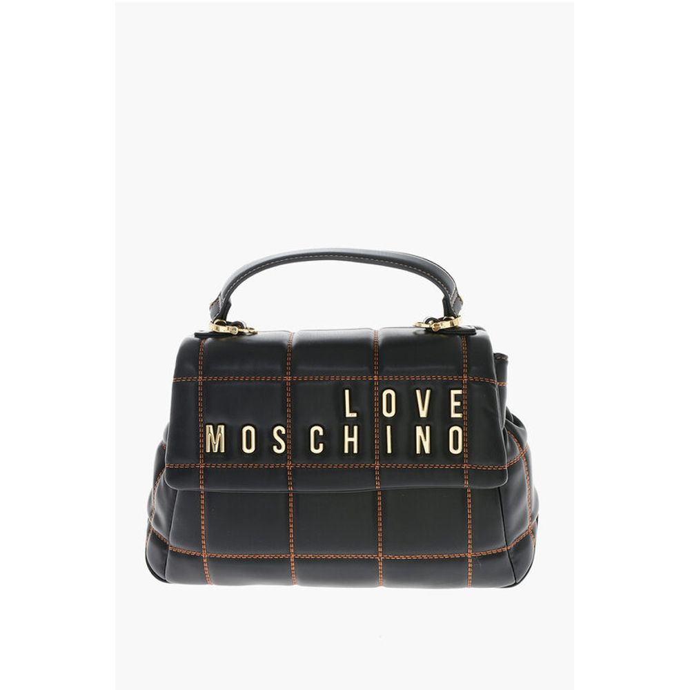 Moschino LOVE Quilted Faux Leather Bag with Golden Logo