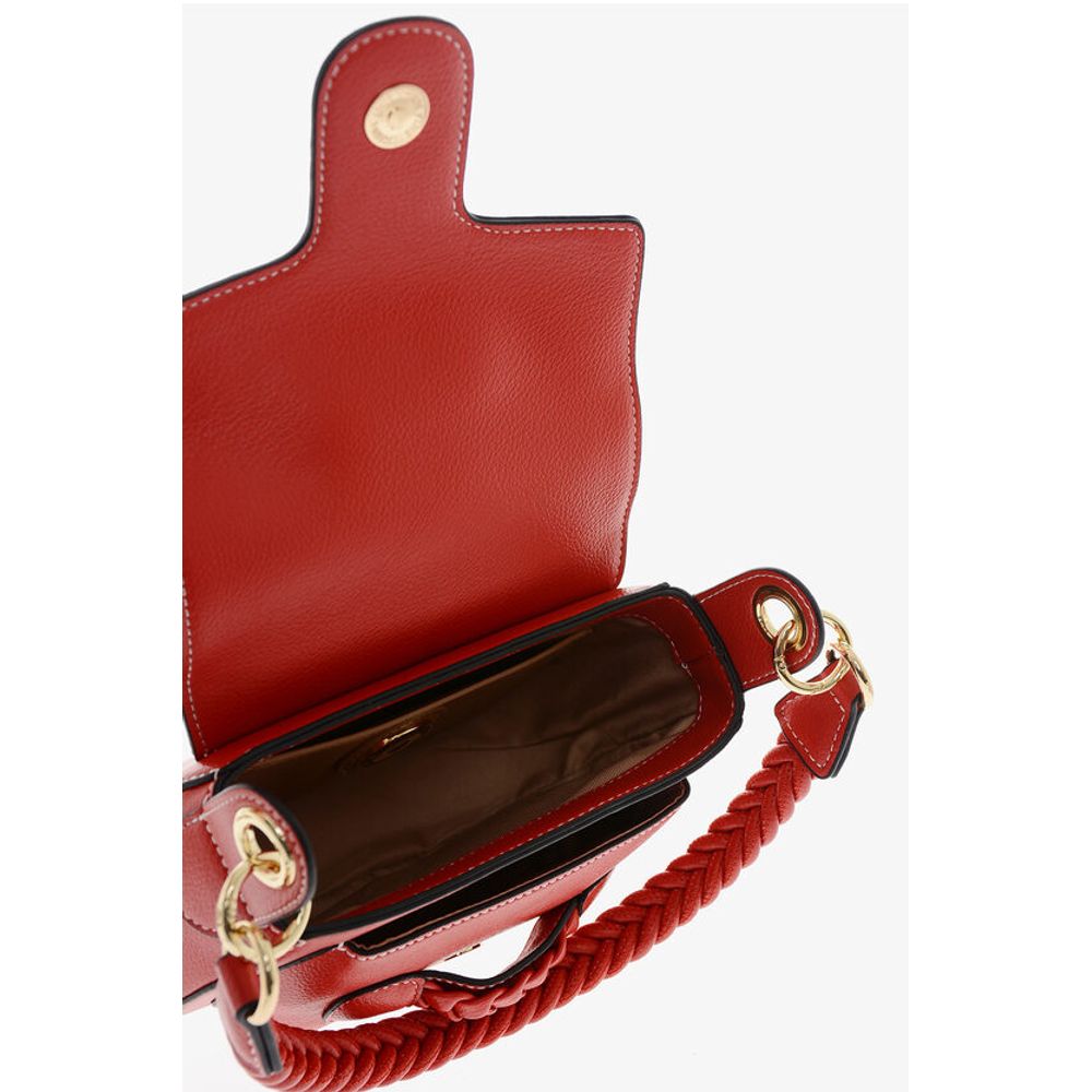 Moschino LOVE Faux Leather Saddle Bag with Braided Details - Image 4