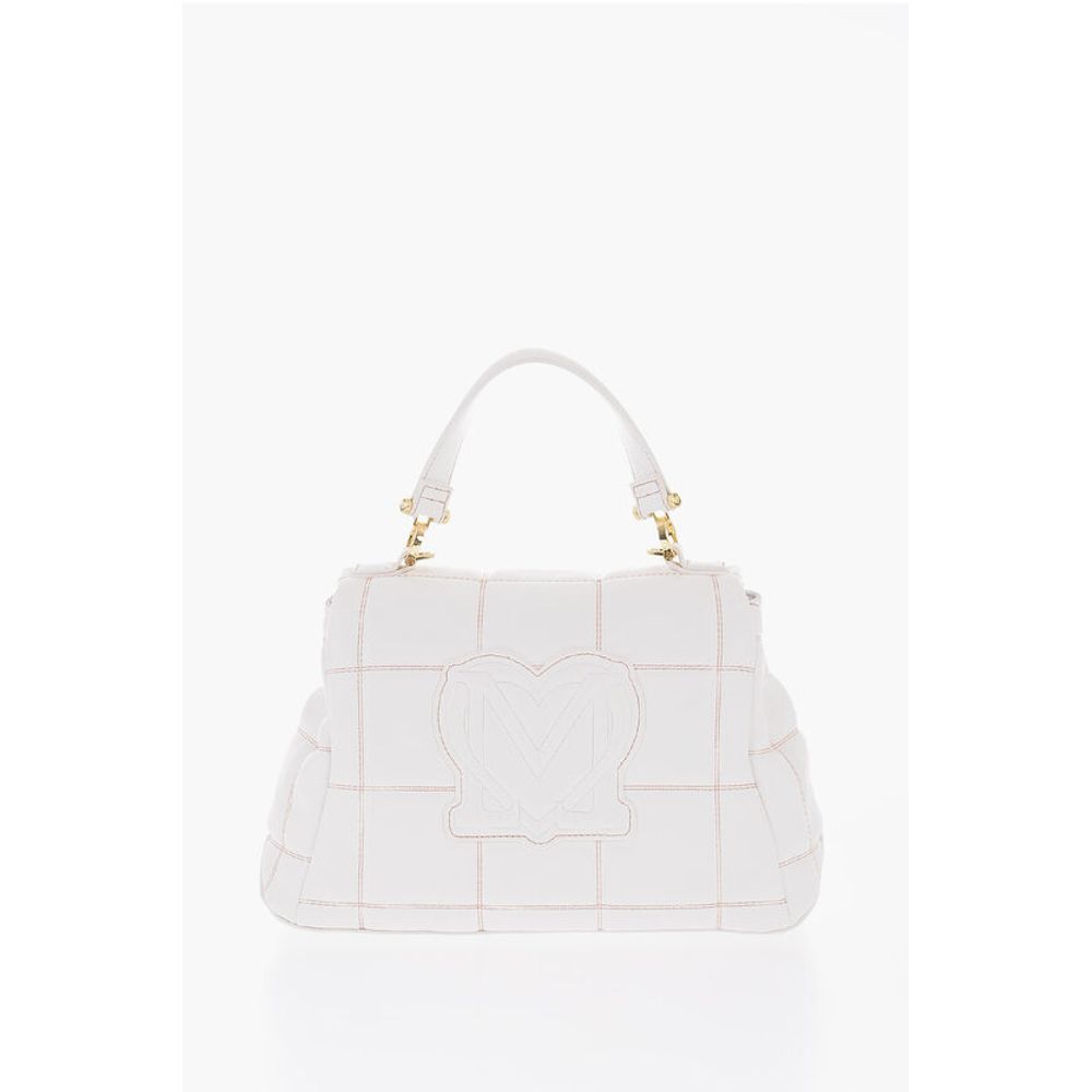 Moschino LOVE Quilted Faux Leather Bag with Golden Logo - Image 3