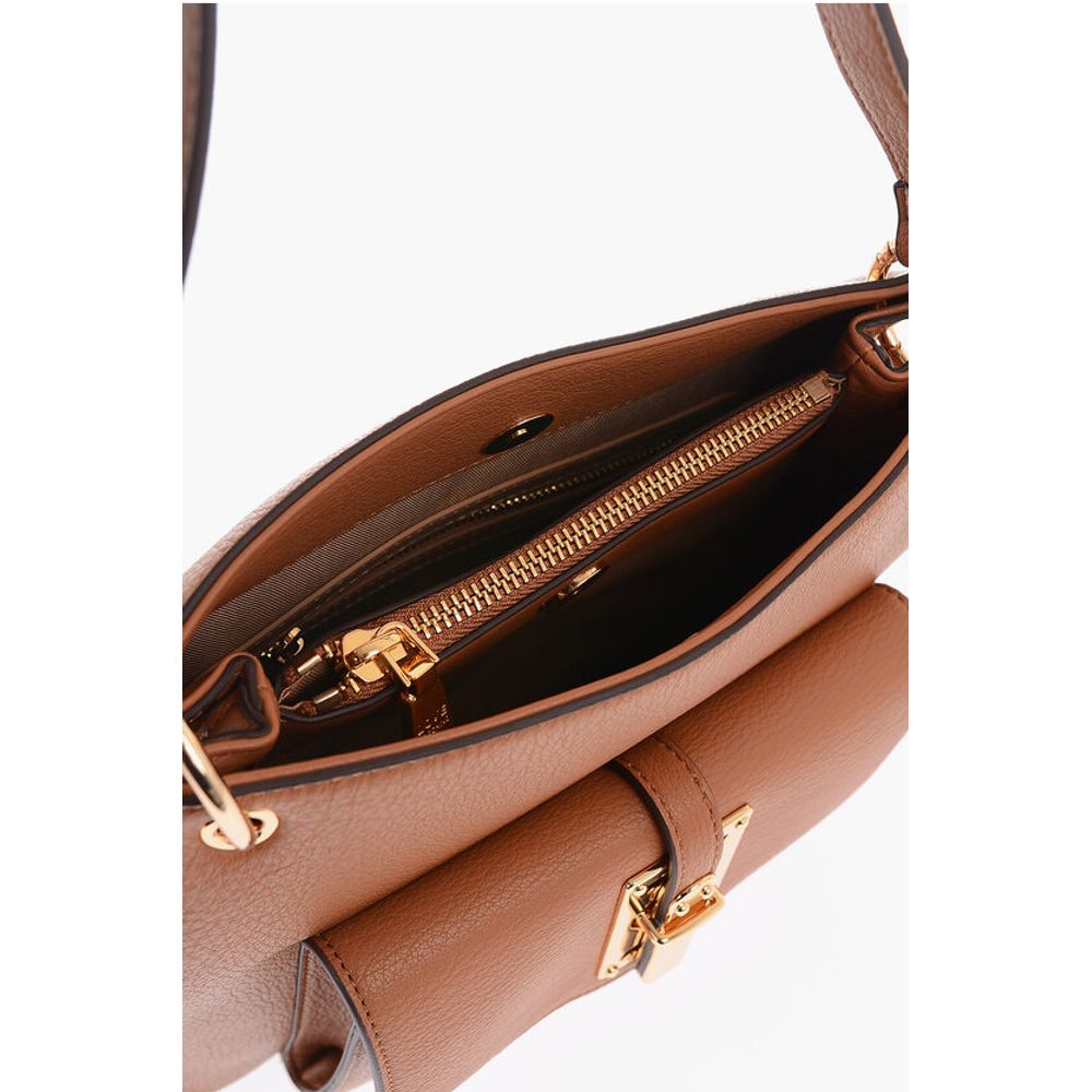 Moschino LOVE Faux Leather Shoulder Bag with Golden Details - Image 5