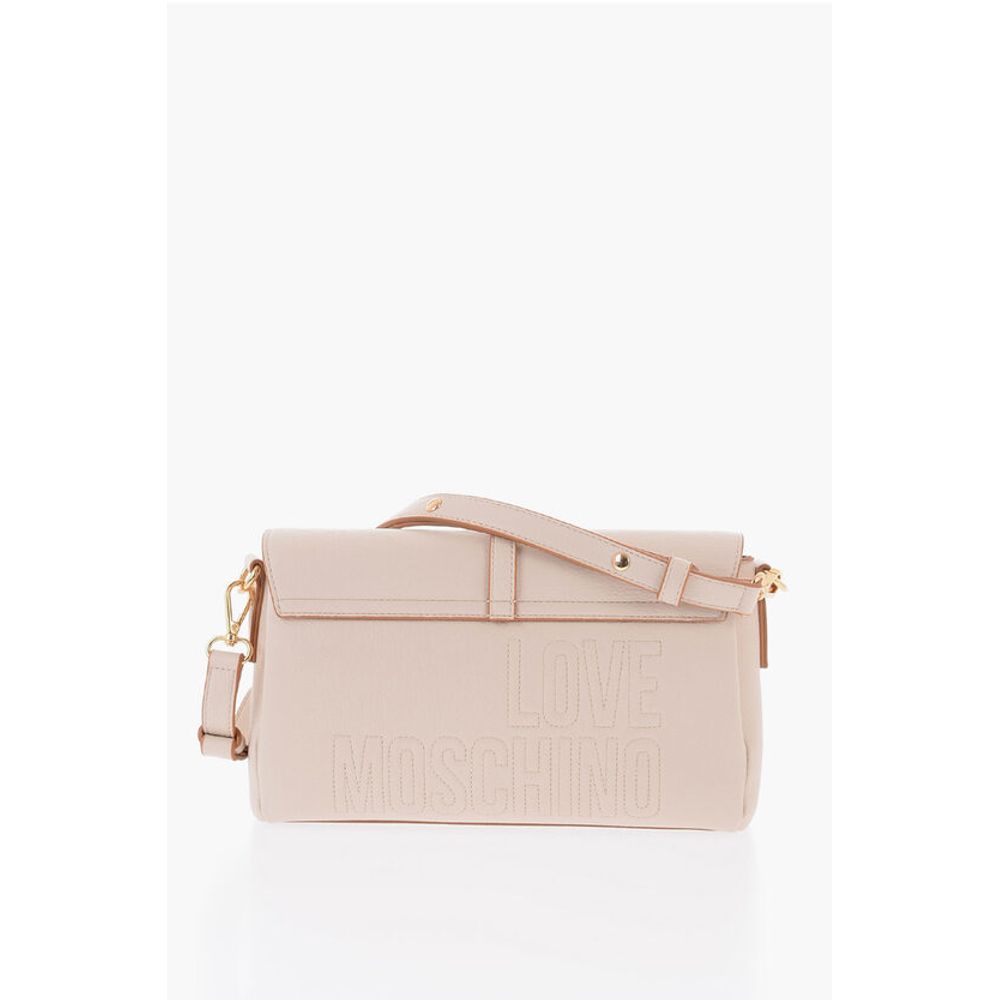 Moschino LOVE Faux Leather Shoulder Bag with Golden Details - Image 2
