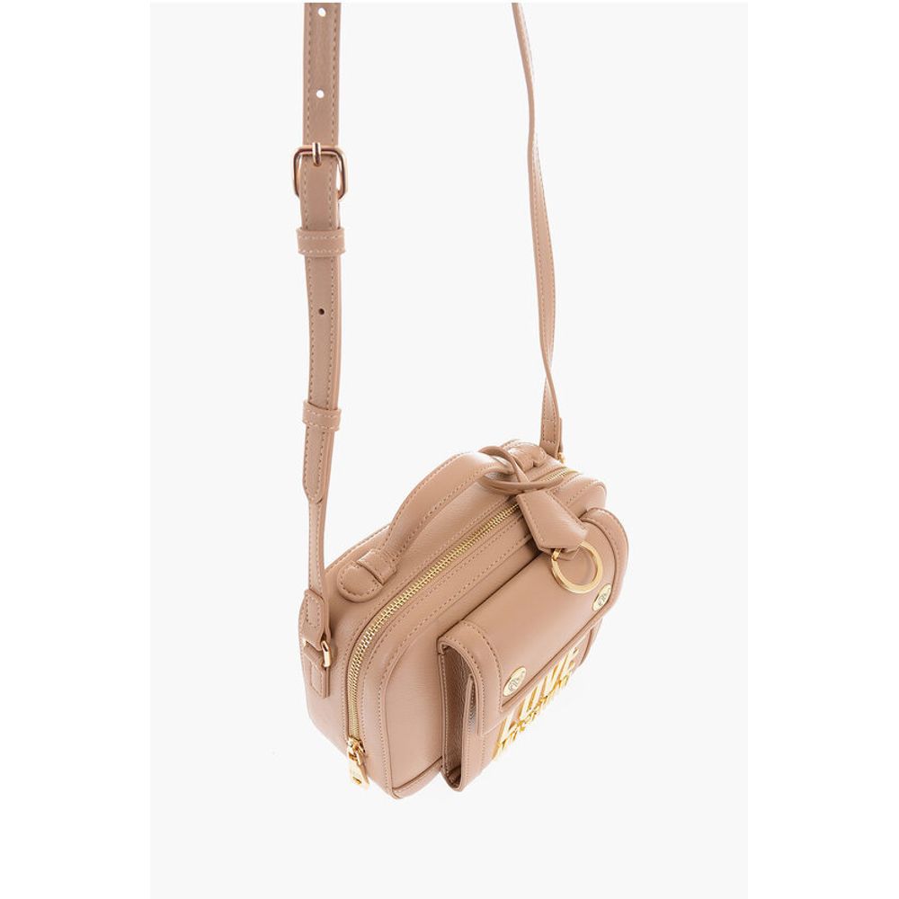 Moschino LOVE Faux Leather Crossbody Bag with Golden Logo - Image 3
