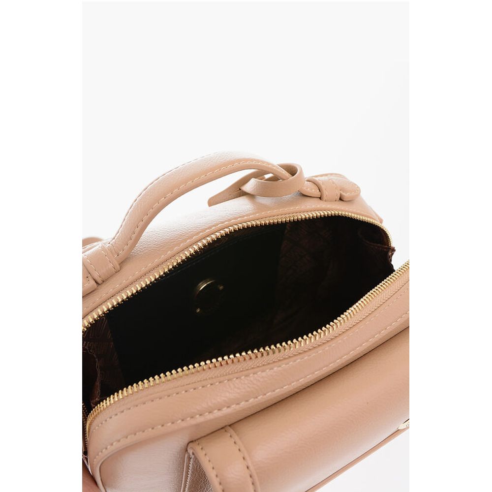 Moschino LOVE Faux Leather Crossbody Bag with Golden Logo - Image 5