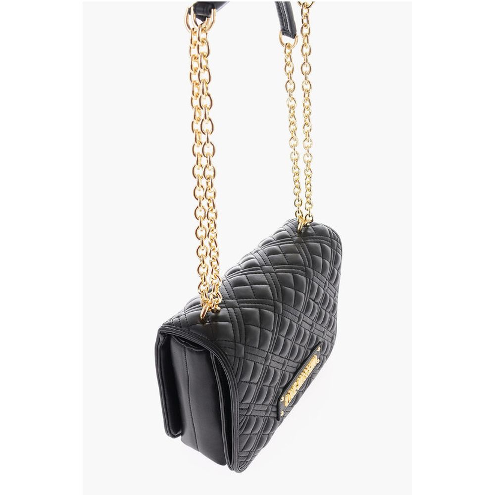 Moschino LOVE Quilted Faux Leather Bag with Chain Shoulder Strap - Image 3