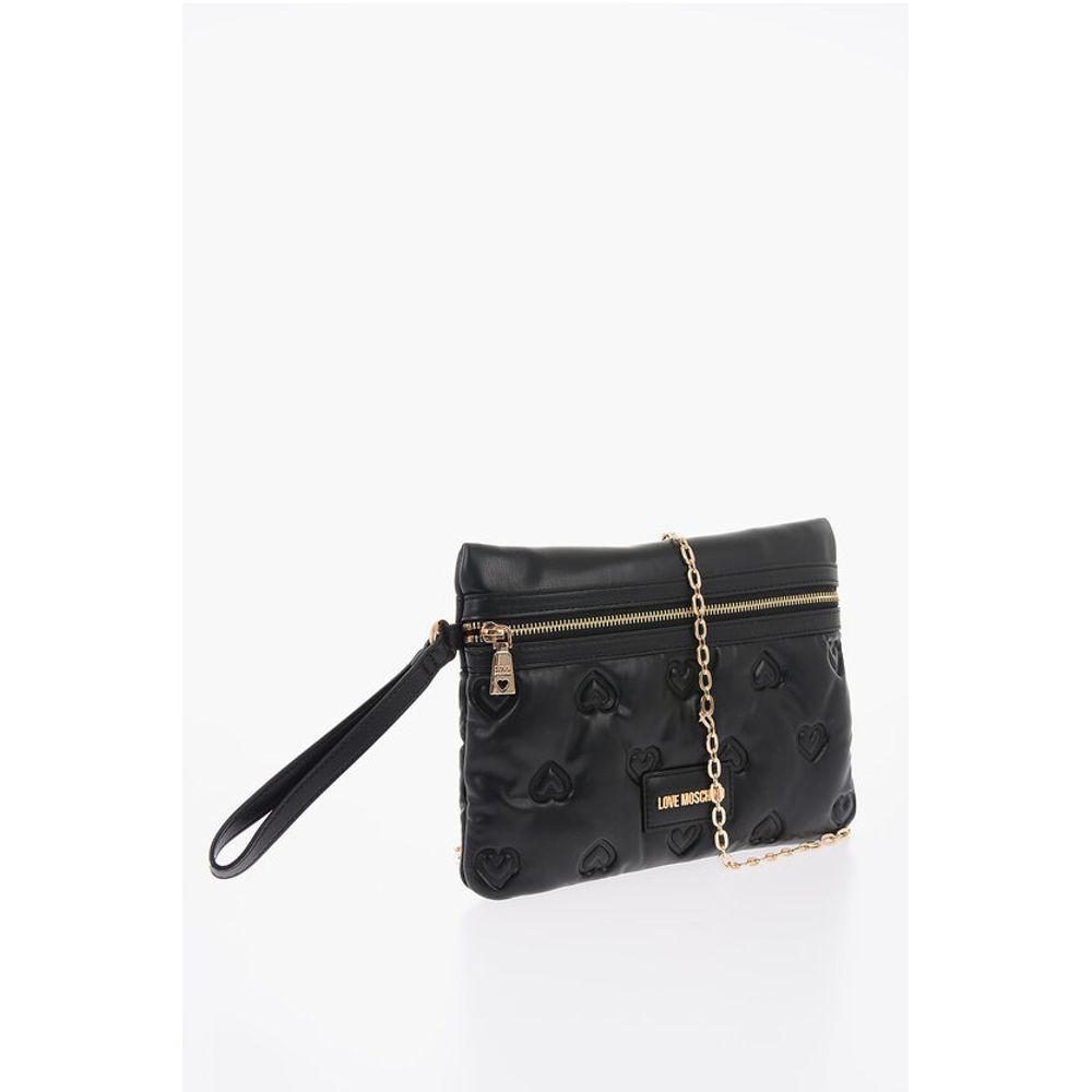 Moschino LOVE Hearts Embossed Faux Leather Handbag - Image 3