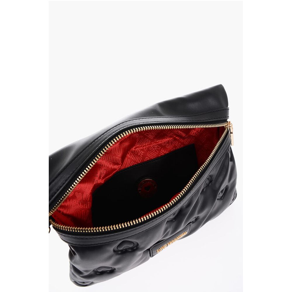 Moschino LOVE Hearts Embossed Faux Leather Handbag - Image 5