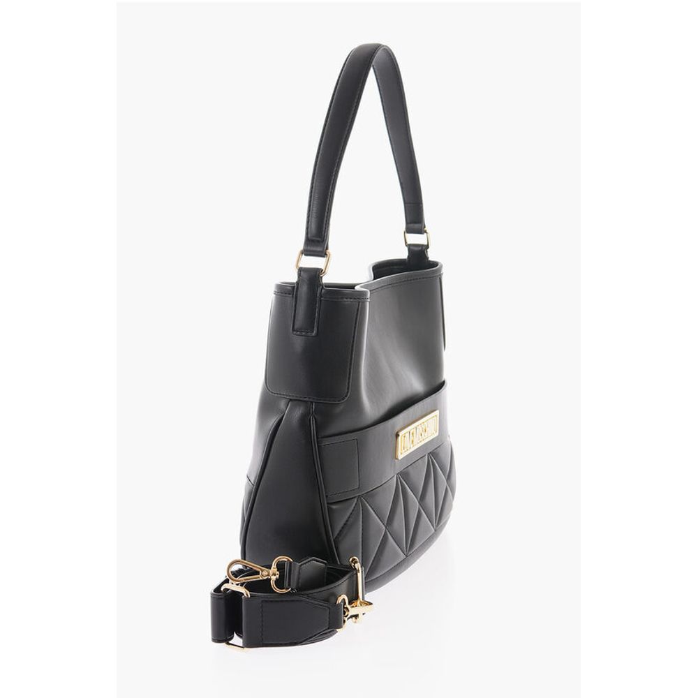 Moschino LOVE Faux Leather Bag with Removable Shoulder Strap - Image 2
