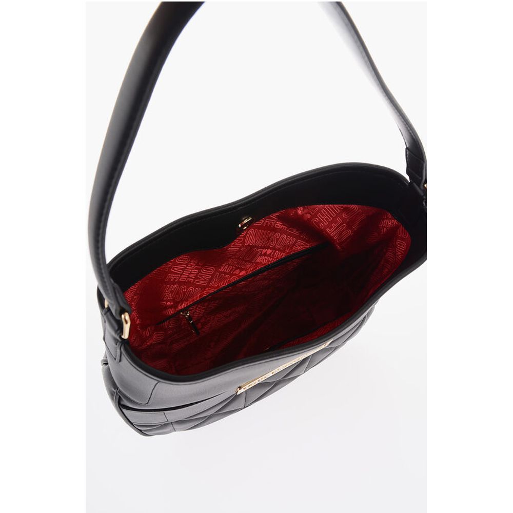 Moschino LOVE Faux Leather Bag with Removable Shoulder Strap - Image 4