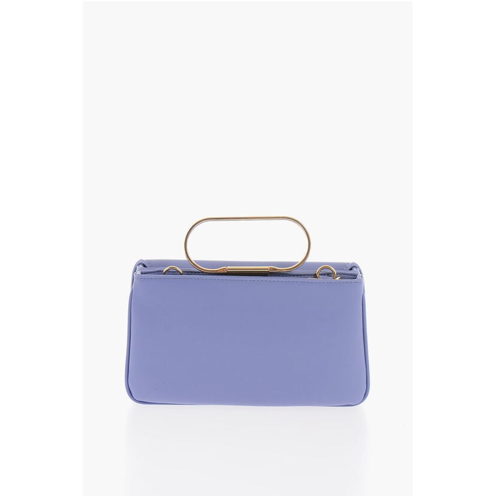 Moschino LOVE Solid Color Handbag with Removable Faux Fur Handle - Image 5