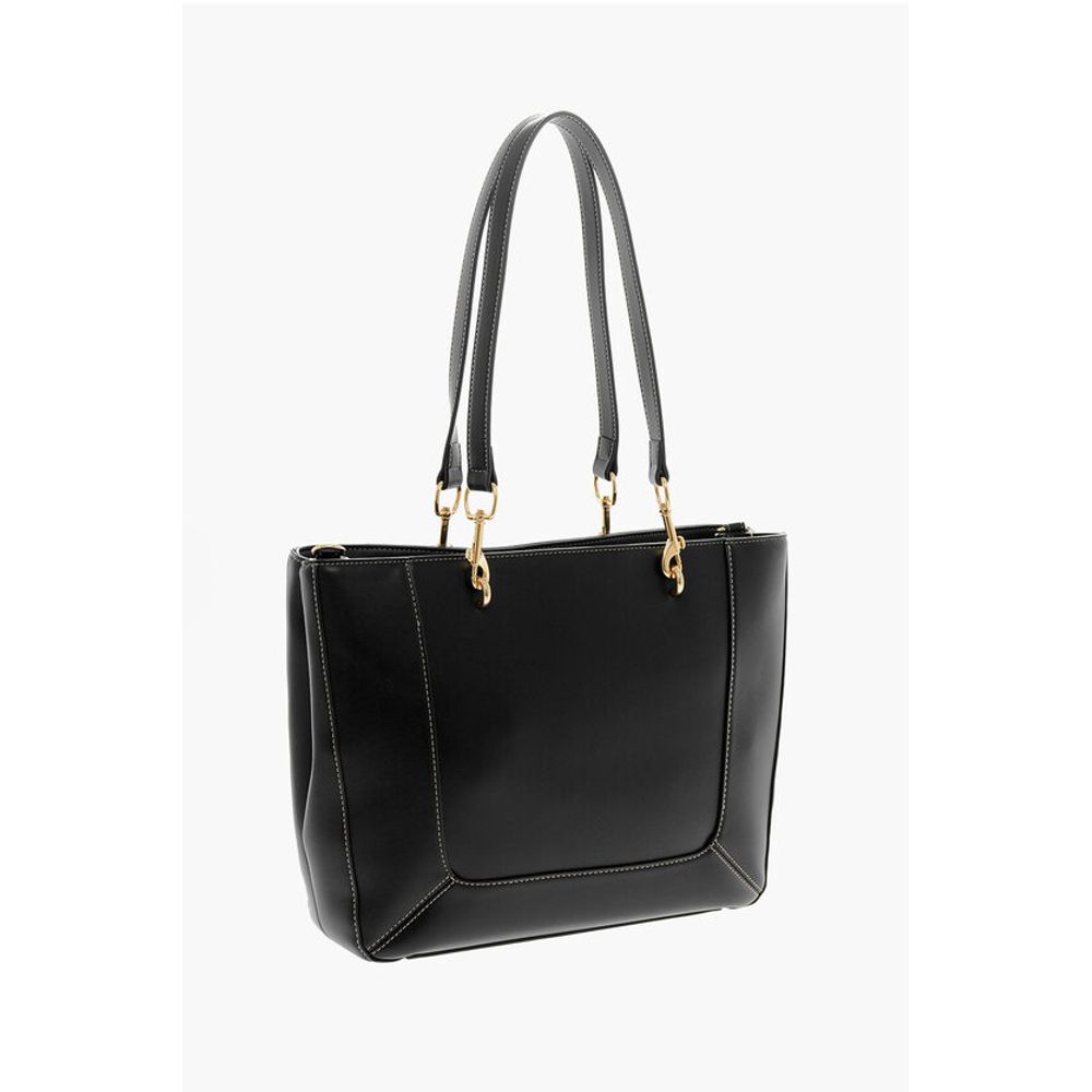 Moschino LOVE Faux Leather Tote Bag with Visible Stitching - Image 2