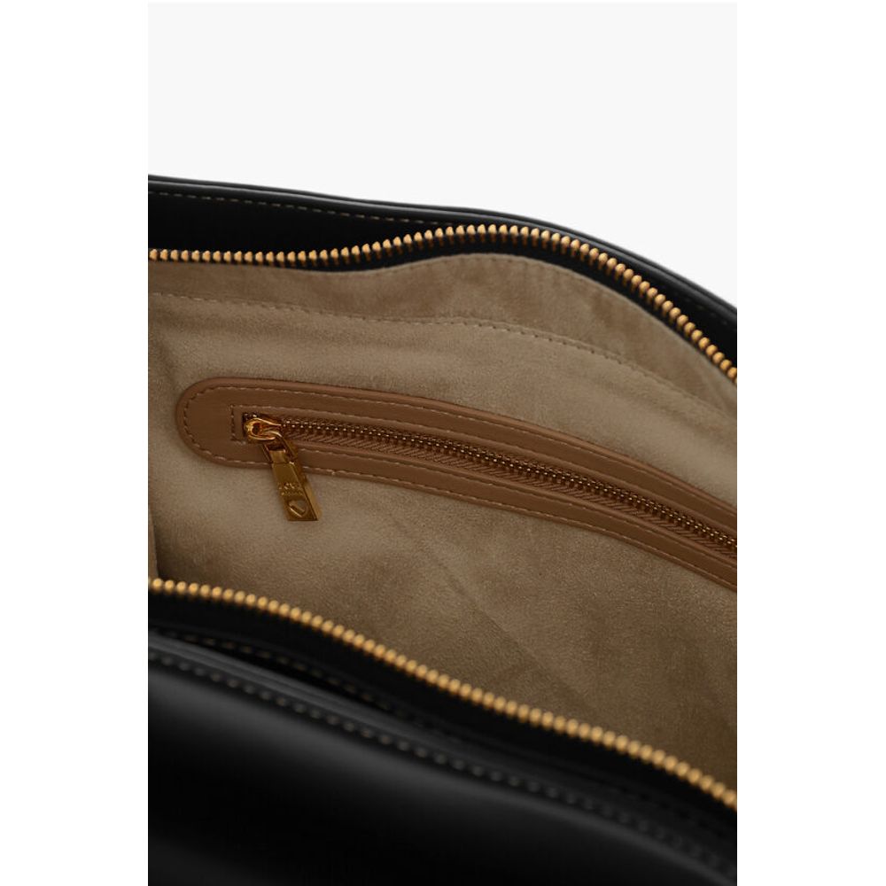 Moschino LOVE Faux Leather Tote Bag with Visible Stitching - Image 5