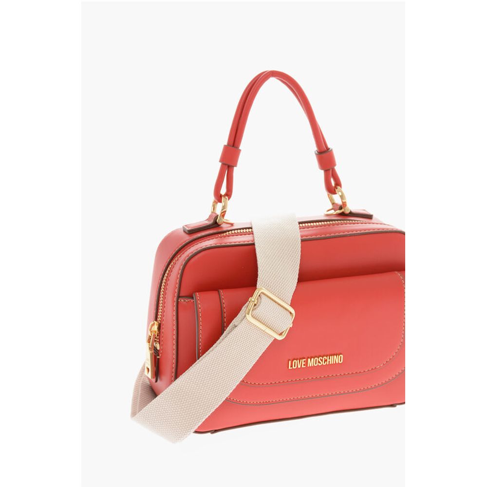 Moschino LOVE Faux Leather Handbag with Visible Stitching - Image 3