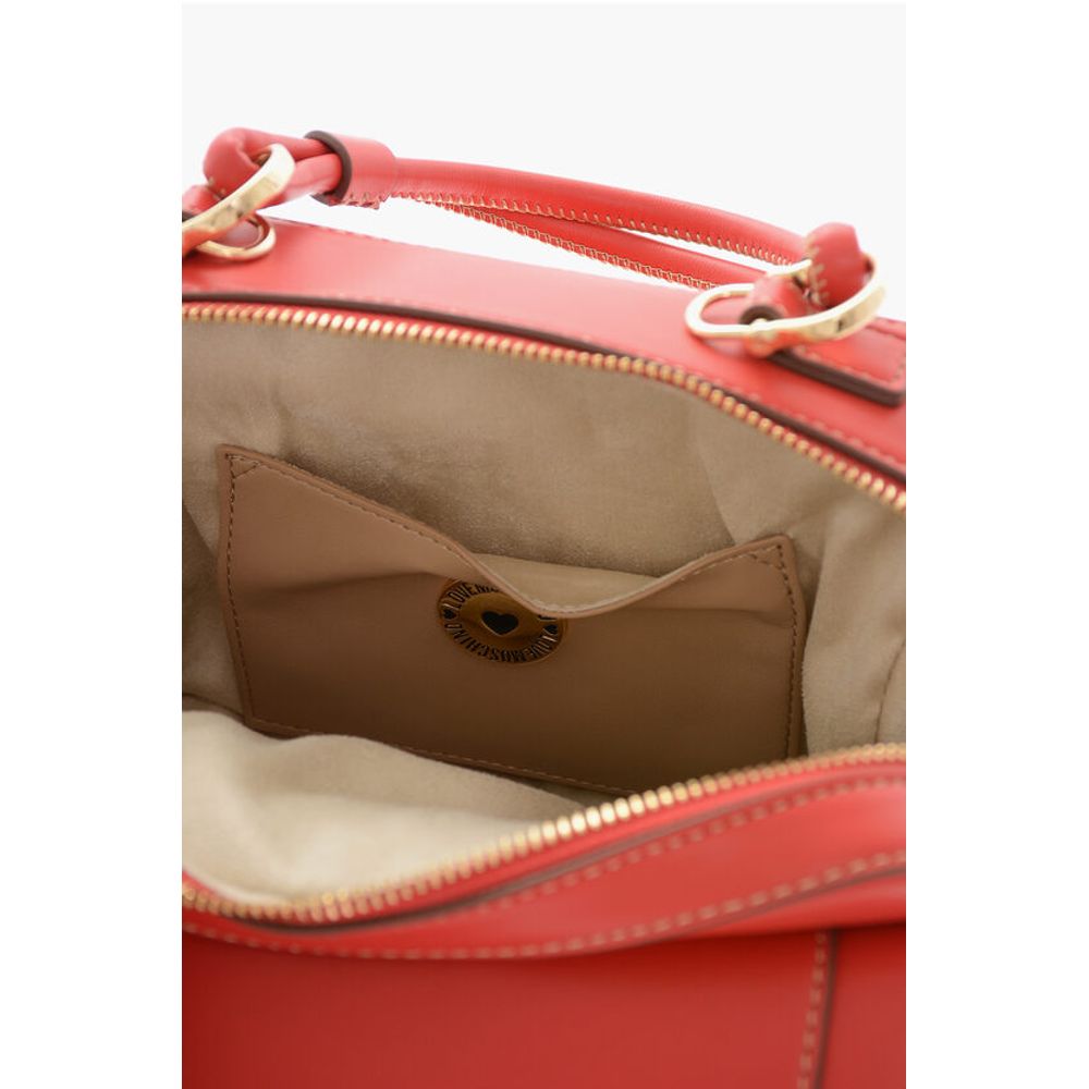 Moschino LOVE Faux Leather Handbag with Visible Stitching - Image 5