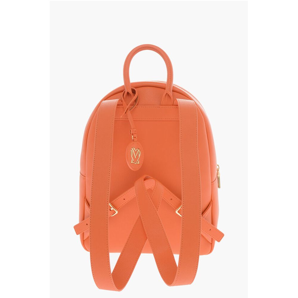 Moschino LOVE Textured Faux Leather Backpack with Golden Logo - Image 2