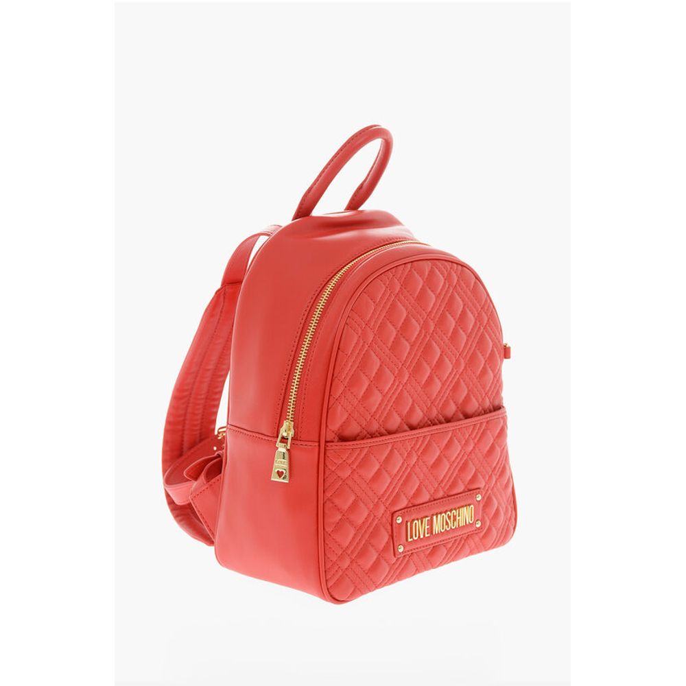 Moschino LOVE Quilted Faux Leather Backpack with Matched Pouch - Image 3