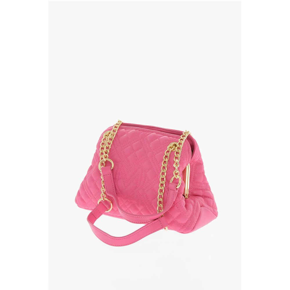 Moschino LOVE Quilted Mini Handle Bag with Golden Logo - Image 2