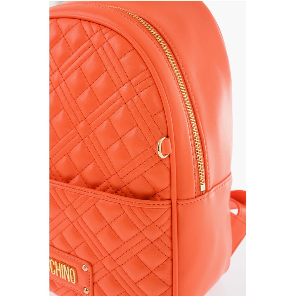 Moschino LOVE Quilted Faux Leather Backpack with Matched Pouch - Image 4