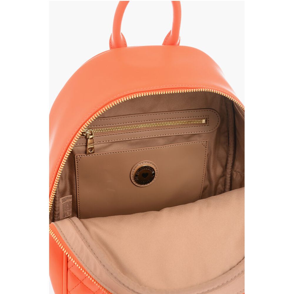 Moschino LOVE Quilted Faux Leather Backpack with Matched Pouch - Image 5