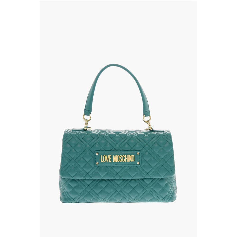 Moschino LOVE Faux Leather Quilted Bag with Magnetic Closure