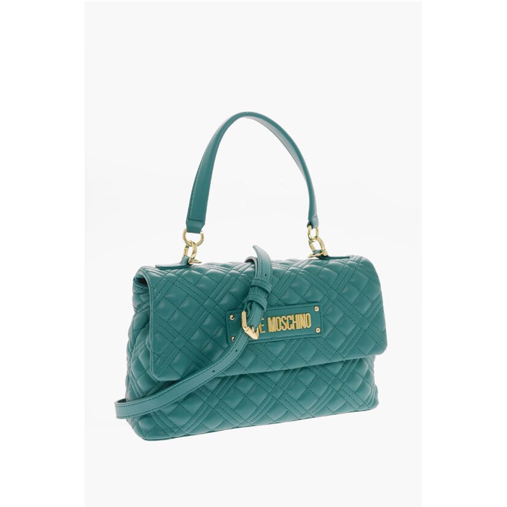 Moschino LOVE Faux Leather Quilted Bag with Magnetic Closure - Image 3