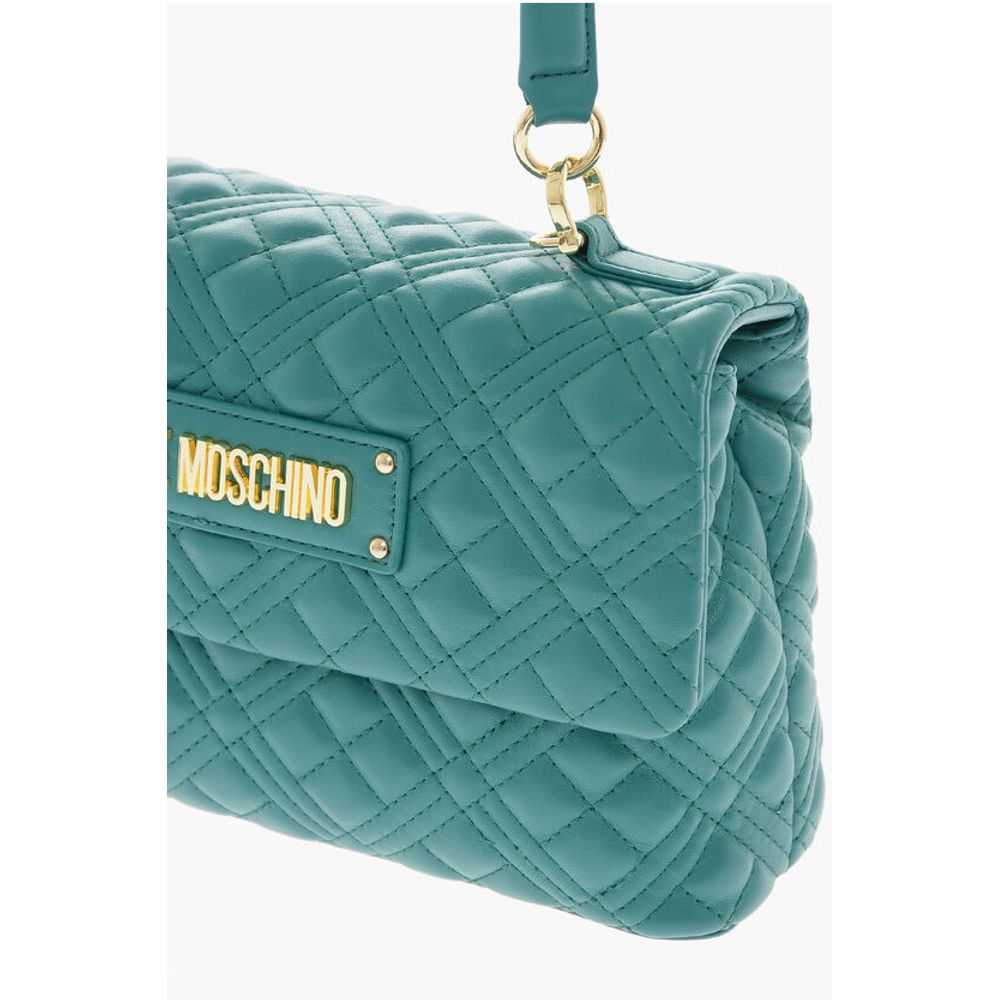 Moschino LOVE Faux Leather Quilted Bag with Magnetic Closure - Image 4