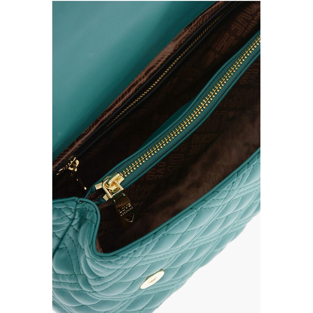 Moschino LOVE Faux Leather Quilted Bag with Magnetic Closure - Image 5