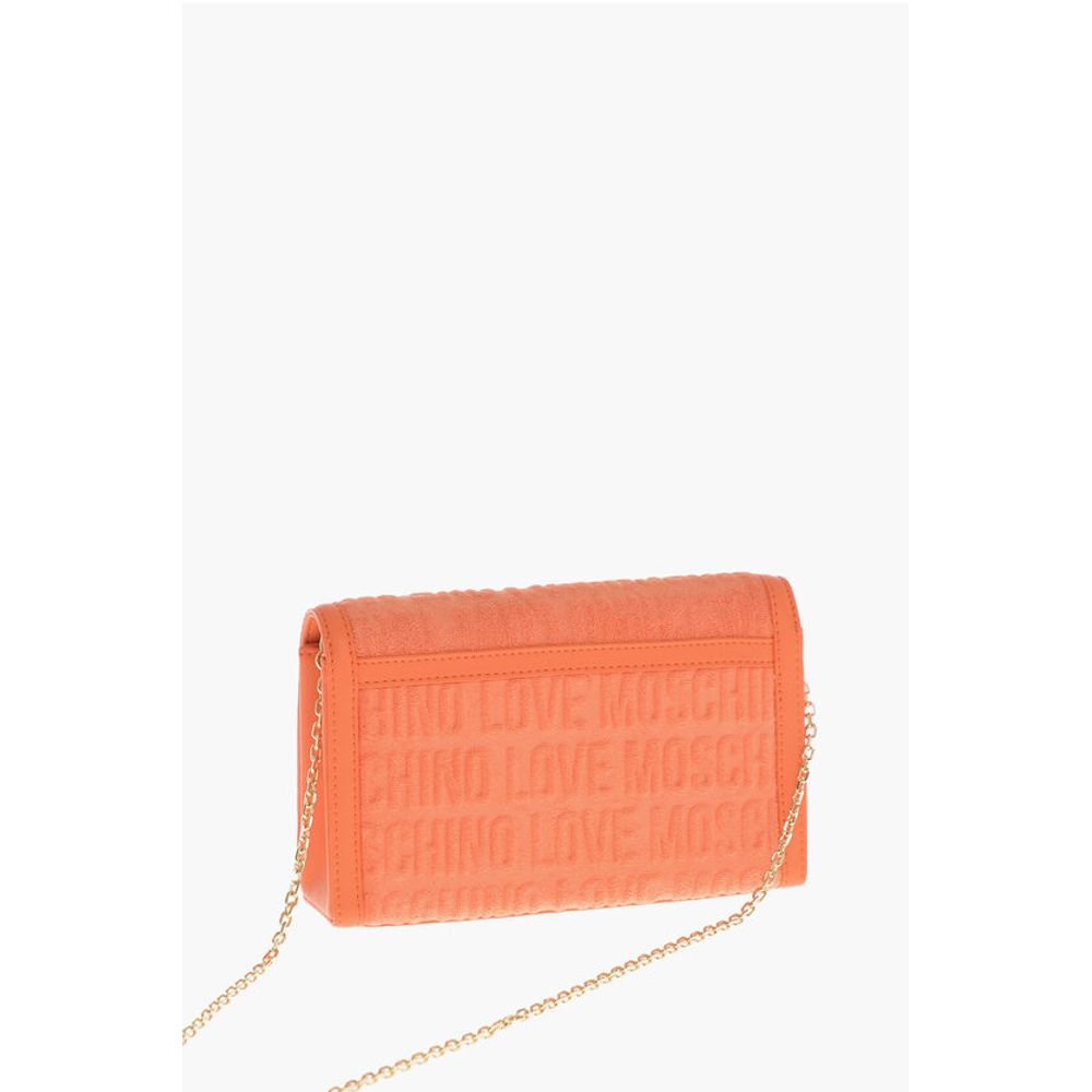 Moschino LOVE Terry-Cotton Shoulder Bag with Embossed Logo - Image 2