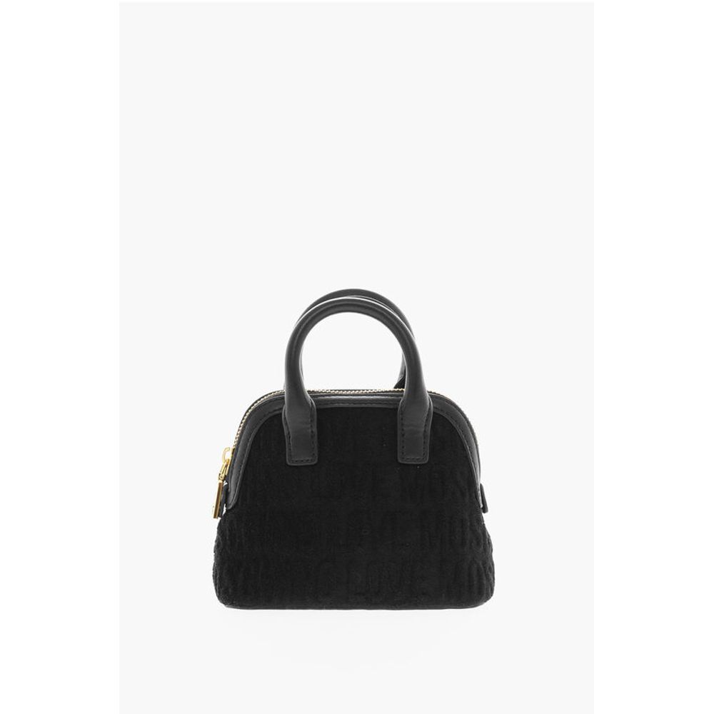 Moschino LOVE All Over Logo Embossed Terry Mini Bag