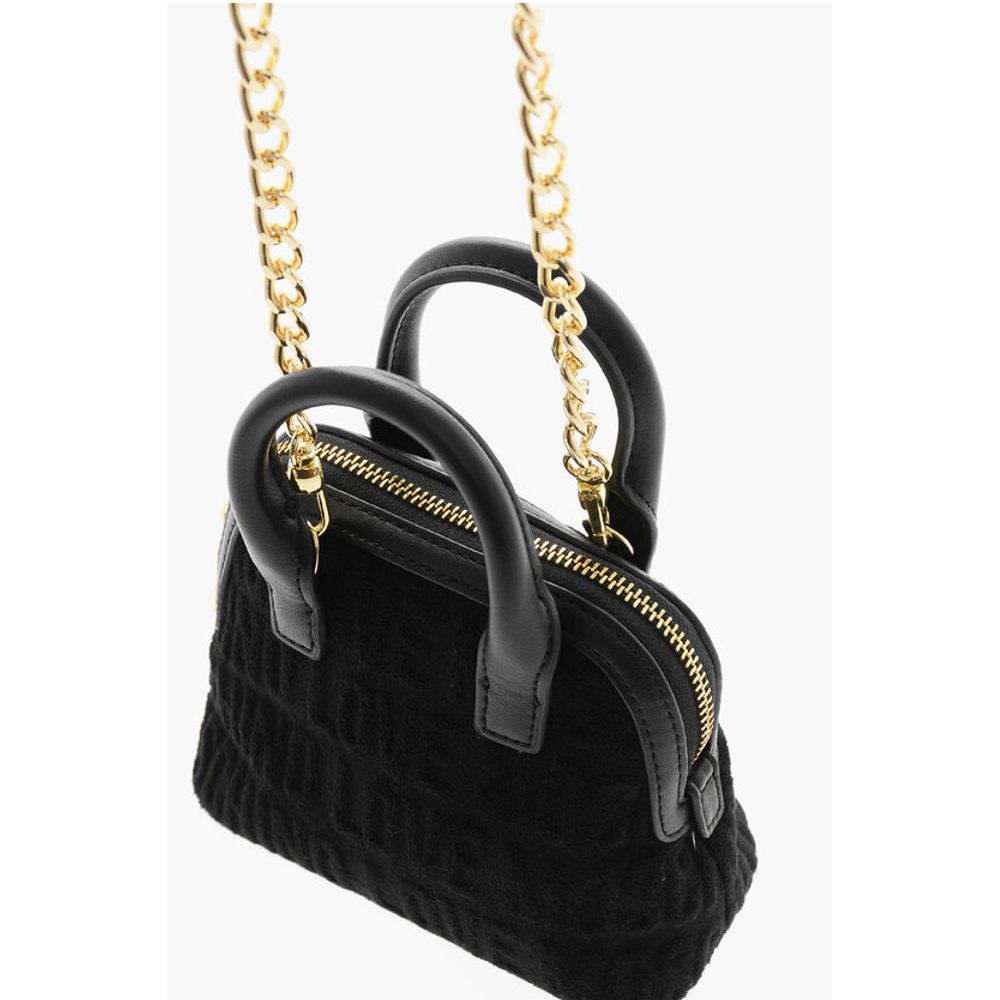 Moschino LOVE All Over Logo Embossed Terry Mini Bag - Image 4