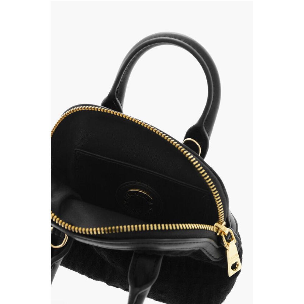 Moschino LOVE All Over Logo Embossed Terry Mini Bag - Image 5