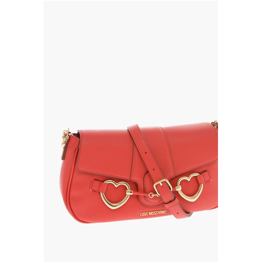 Moschino LOVE Faux Leather BIG HEARTBIT Shoulder Bag - Image 3