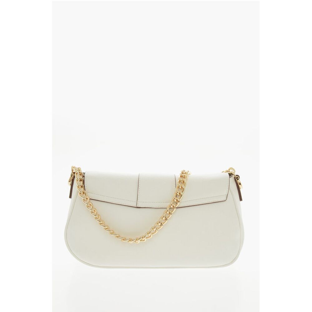 Moschino LOVE Textured Faux Leather Shoulder Bag with Clamp Front - Image 2