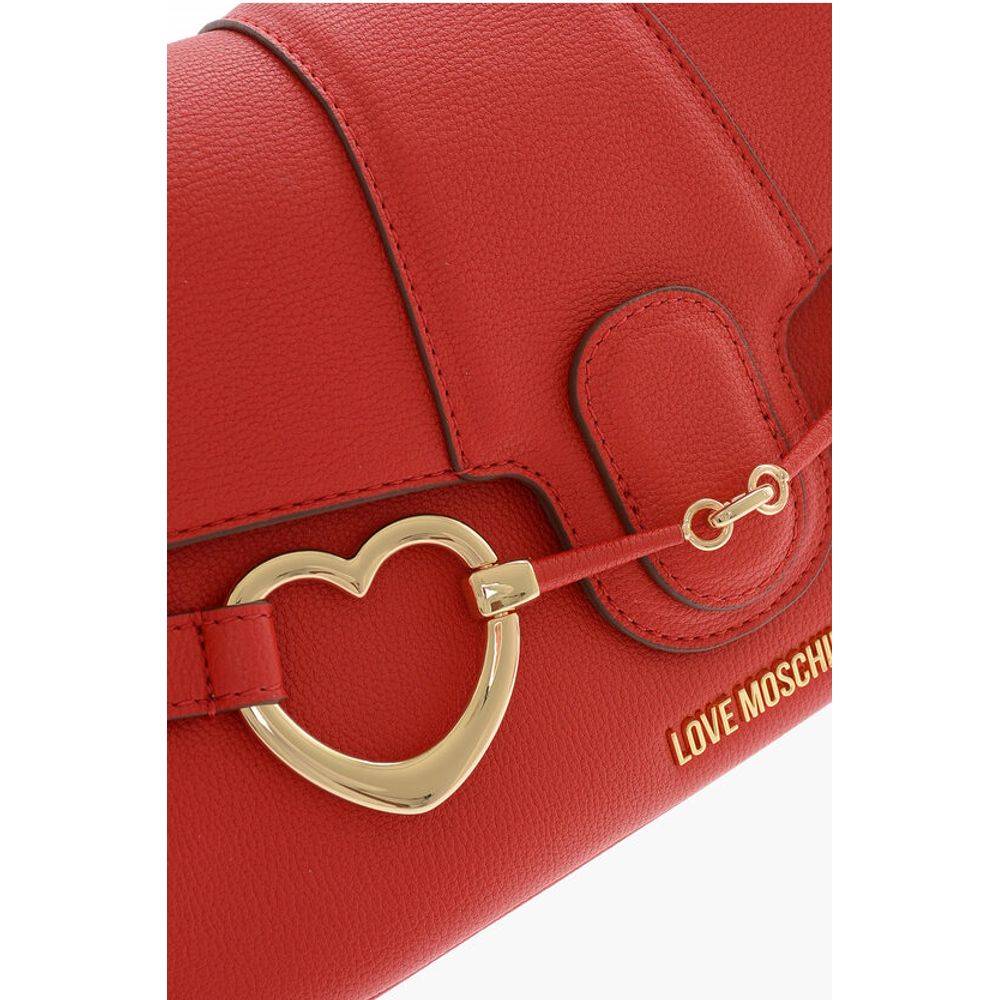 Moschino LOVE Faux Leather BIG HEARTBIT Shoulder Bag - Image 4